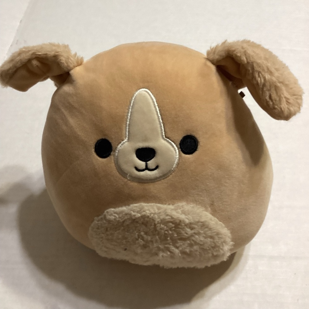 Plush Dog Toy - Tan and Cream